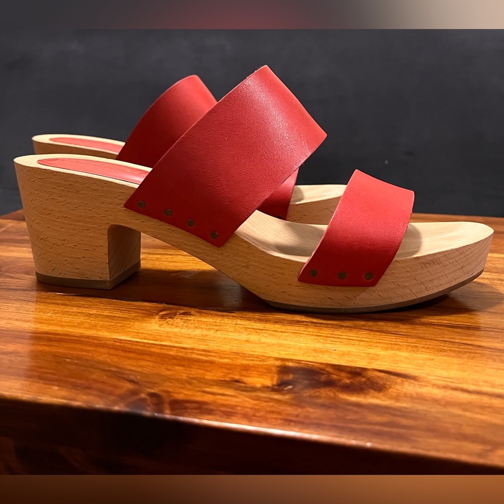 Madewell Clara Clog Sandal leather sandals 2.5” heels